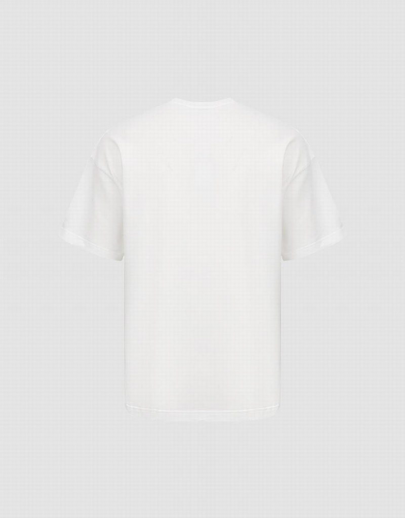 Camiseta Urban Revivo Vogue Hombre Blancos | YXZ5324ME