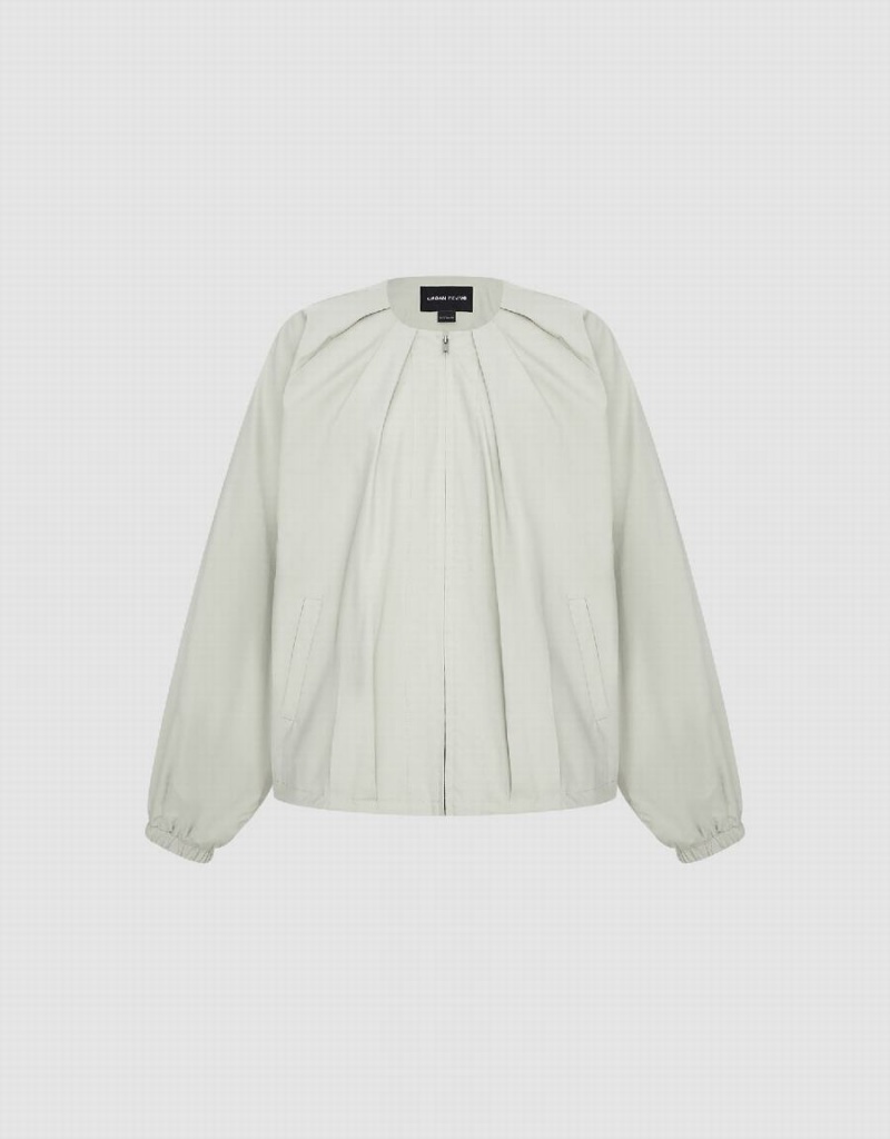 Chamarras Urban Revivo Cremallera Front Metallic Mujer Verdes | ZAS8658NI