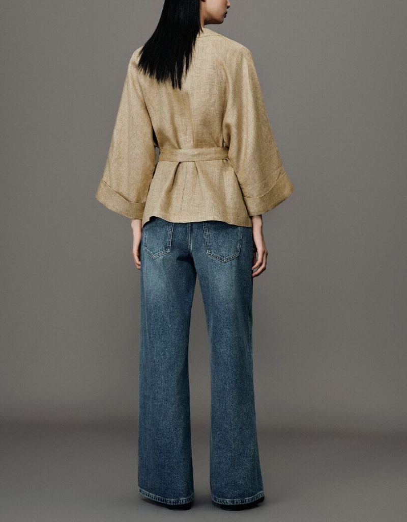 Chamarras Urban Revivo Dolman Sleeve Directo Mujer Kaki | TKP1064KD