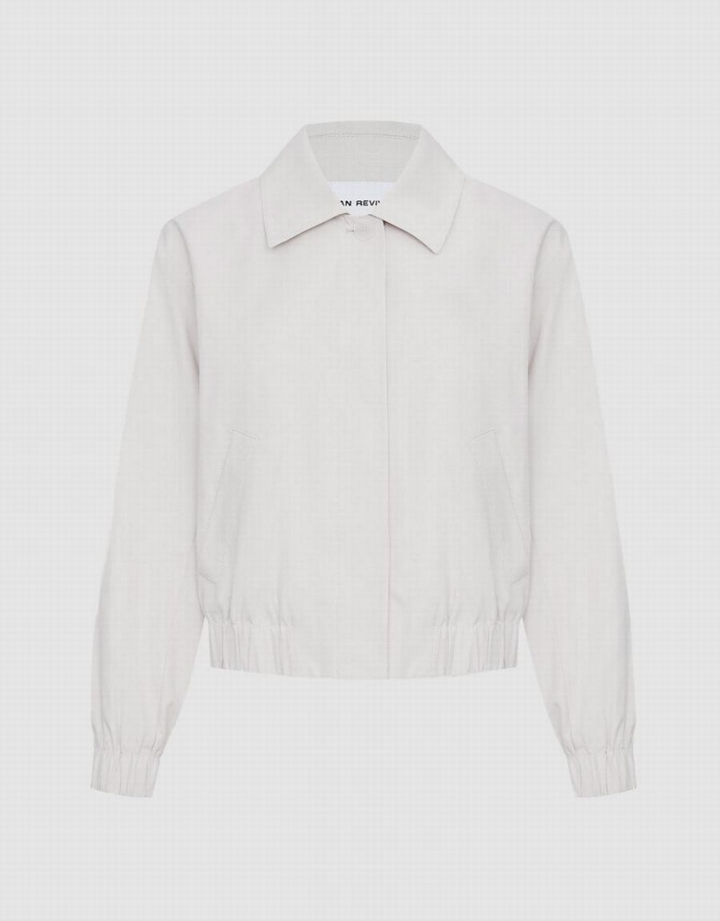 Chamarras Urban Revivo Plain Elastic Hem Mujer Kaki | WNE3960XU