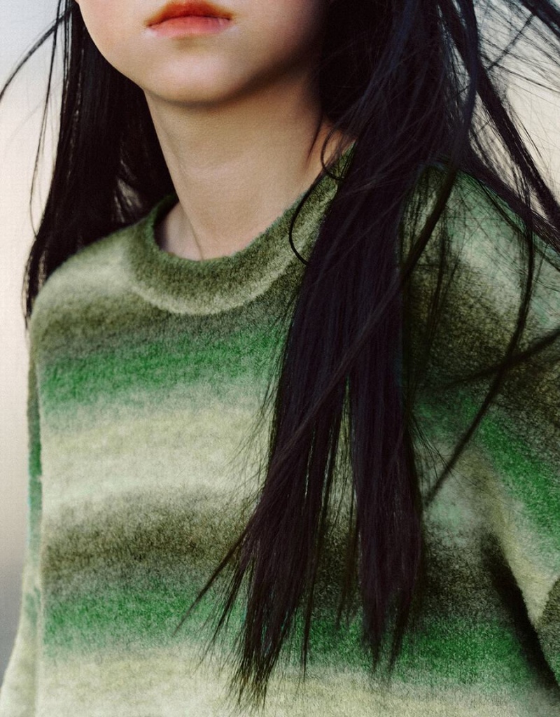 Cárdigan Urban Revivo A Rayas Crew Neck De Punto Mujer Verdes | CYR259AS