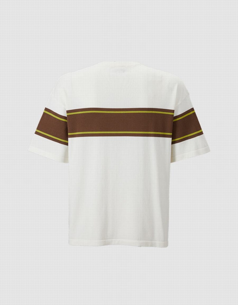 Cárdigan Urban Revivo A Rayas De Punto Hombre Blancos | MIN1583VF