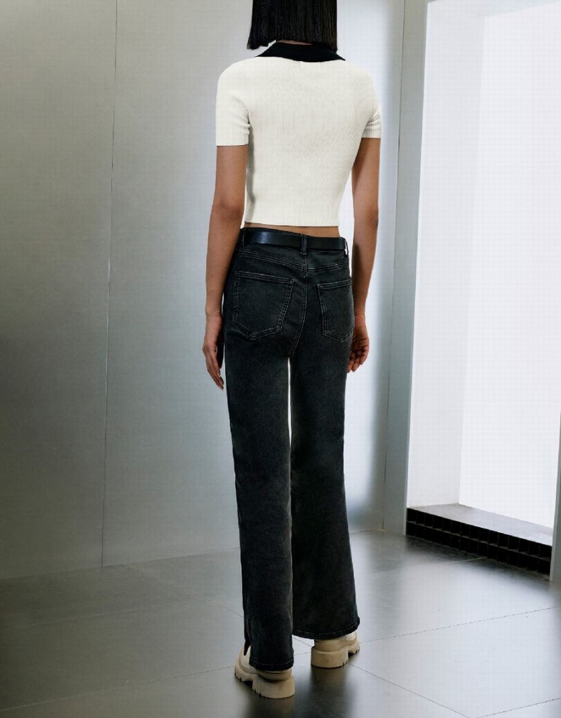 Cárdigan Urban Revivo Cremallera Front De Punto Mujer Blancos | GWA1173KD