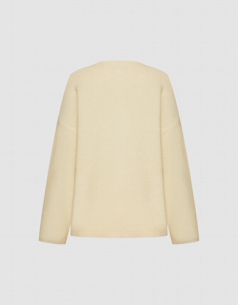Cárdigan Urban Revivo Crew Neck Knit Poncho Mujer Kaki | SXR8680IP