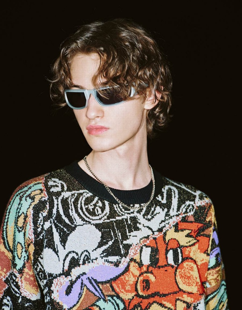 Cárdigan Urban Revivo Estampados Printed De Punto Hombre Multicolor | MQV5440YB
