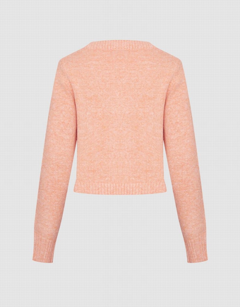Cárdigan Urban Revivo Plain Button Up Mujer Naranjas Claro | KZK5124PJ