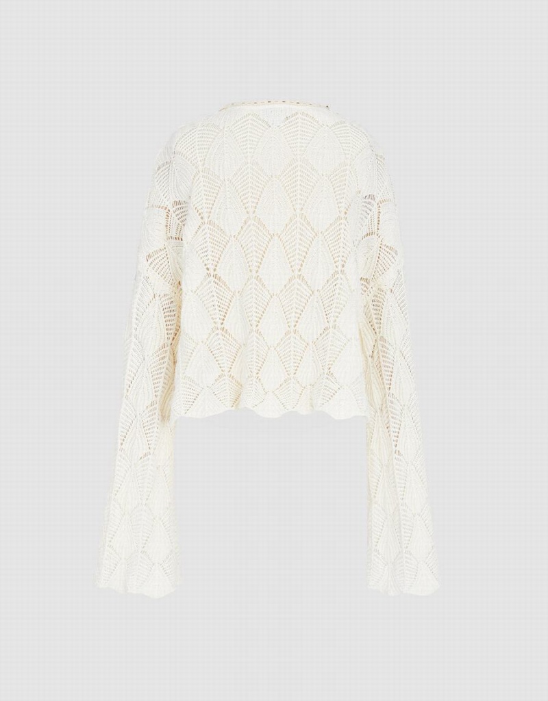 Cárdigan Urban Revivo Pointelle De Punto Top Mujer Beige | DGQ1100FO