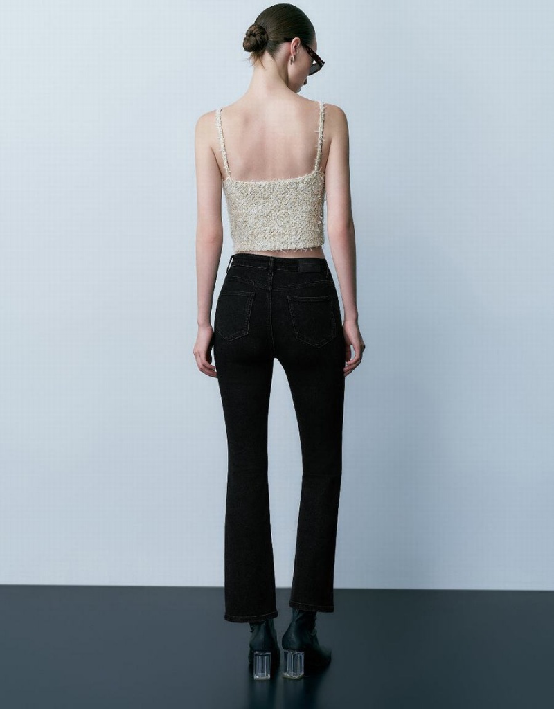 Cárdigan Urban Revivo Tweed Cami Top Mujer Beige | IQX5077JR