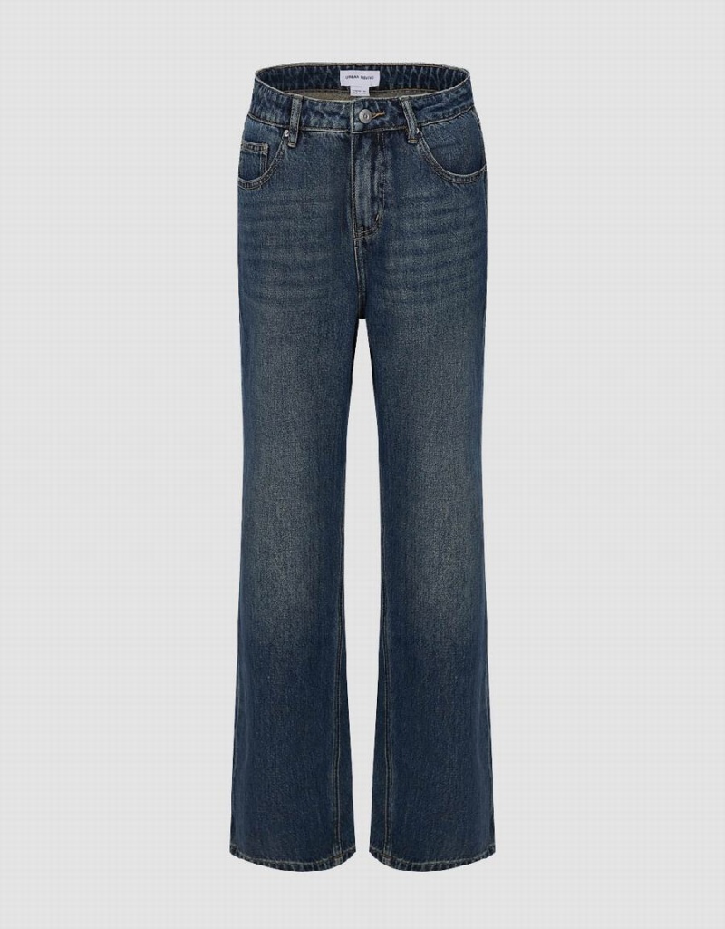 Jeans Urban Revivo Anchos-Leg Mujer Azules | BCL1884DD