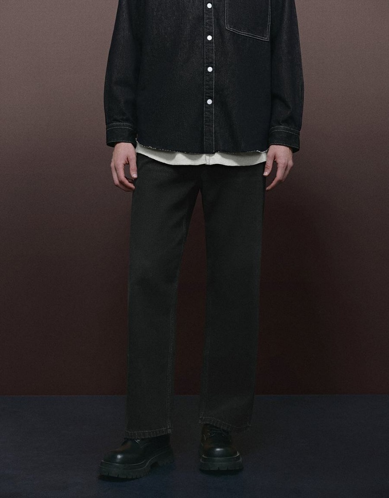 Jeans Urban Revivo Directo Hombre Negros | OVA2448HN