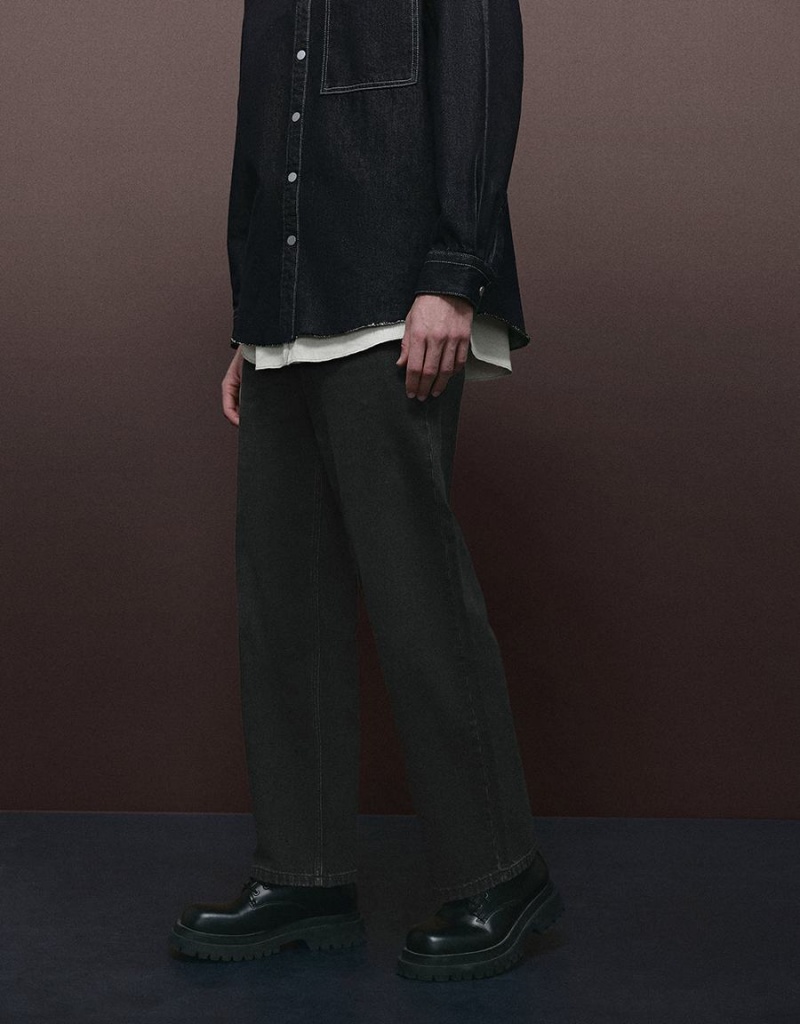 Jeans Urban Revivo Directo Hombre Negros | OVA2448HN