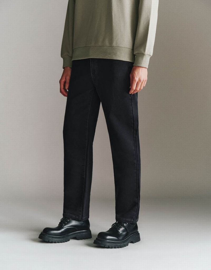 Jeans Urban Revivo Directo Hombre Negros | THJ248EH
