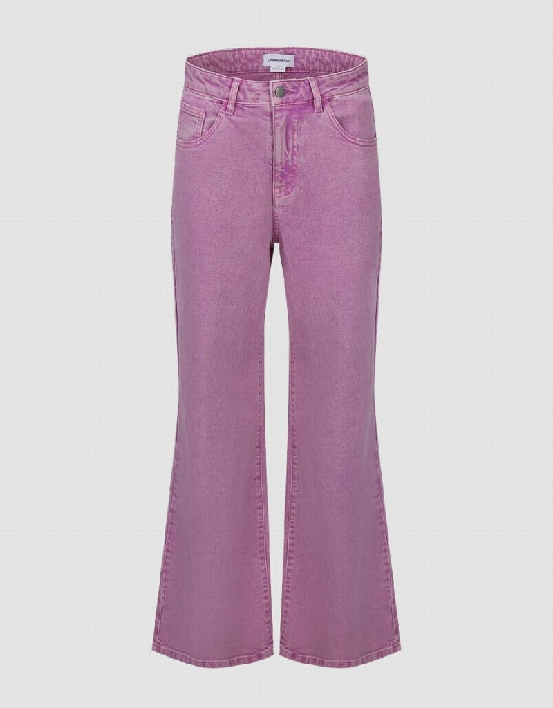 Jeans Urban Revivo Flare Mujer Morados | QAV7264VZ
