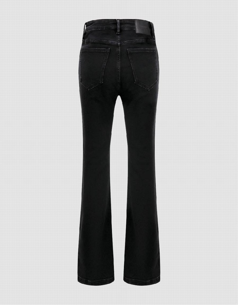 Jeans Urban Revivo Split Hem Flare Mujer Negros | VOT4317CK