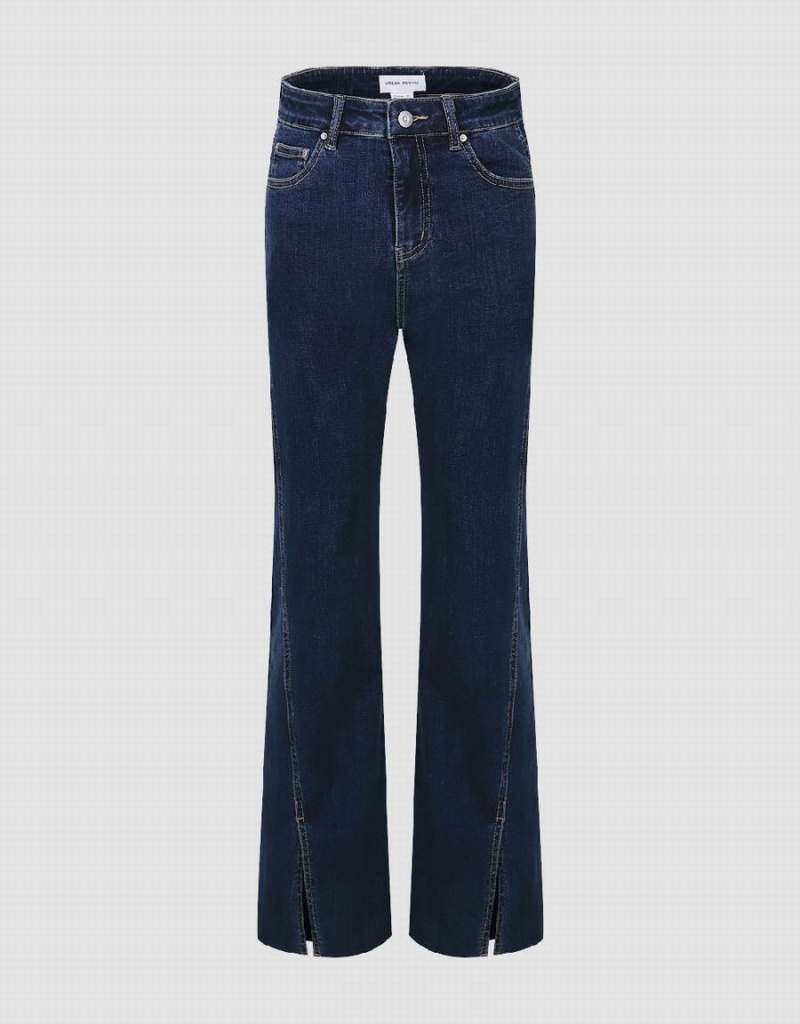 Jeans Urban Revivo Split Hem Flare Mujer Azules | IXR9729GE