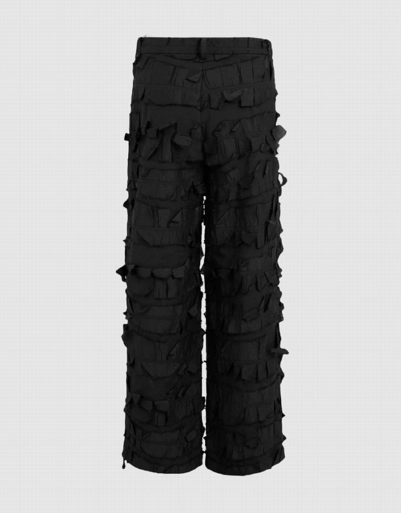 Pantalon Urban Revivo Anchos-Leg Mujer Negros | CAU6387ZY