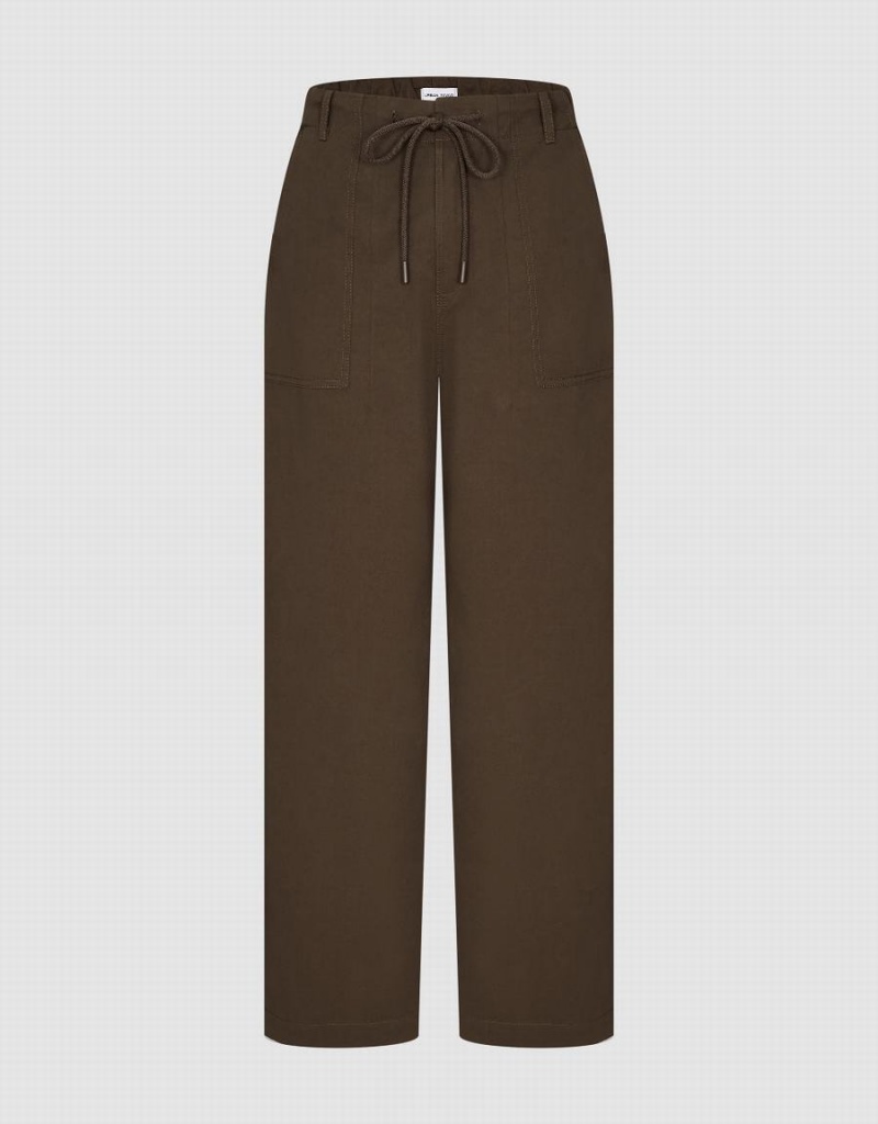 Pantalon Urban Revivo Anchos-Leg With Rope Mujer Marrom | XTA7984HB