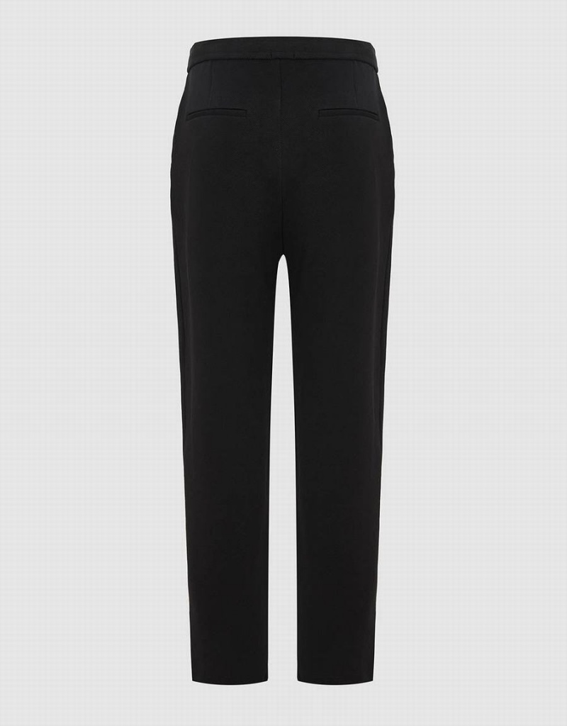 Pantalon Urban Revivo De Punto Carrot Fit Hombre Negros | HPK5298TD