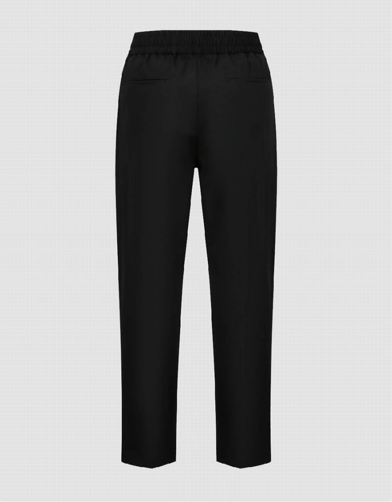 Pantalon Urban Revivo De Punto Carrot Fit Hombre Negros | NMD9953FD