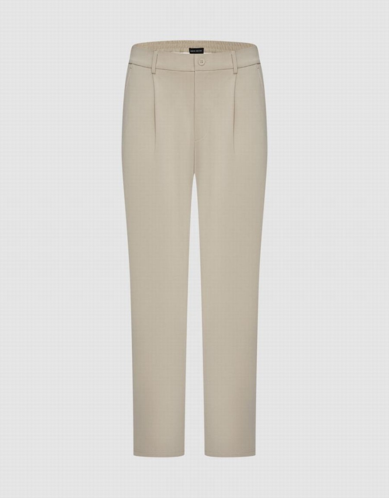Pantalon Urban Revivo De Punto Directo Hombre Kaki Grises | FKC9086NI