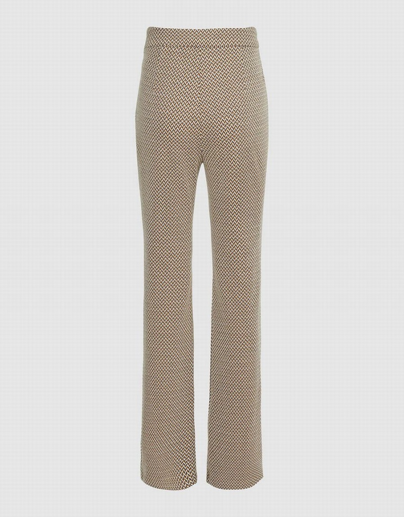 Pantalon Urban Revivo De Punto Flare Mujer Marrom | GLP5520WZ