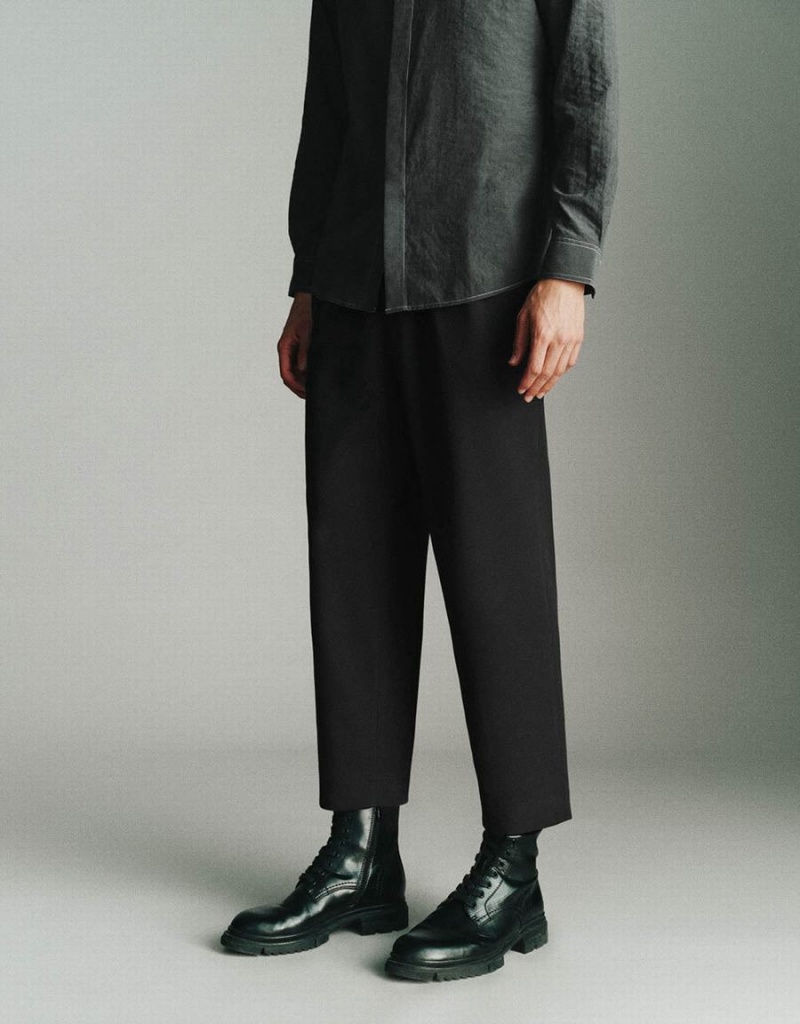 Pantalon Urban Revivo Directo Hombre Negros | KGV4629MB