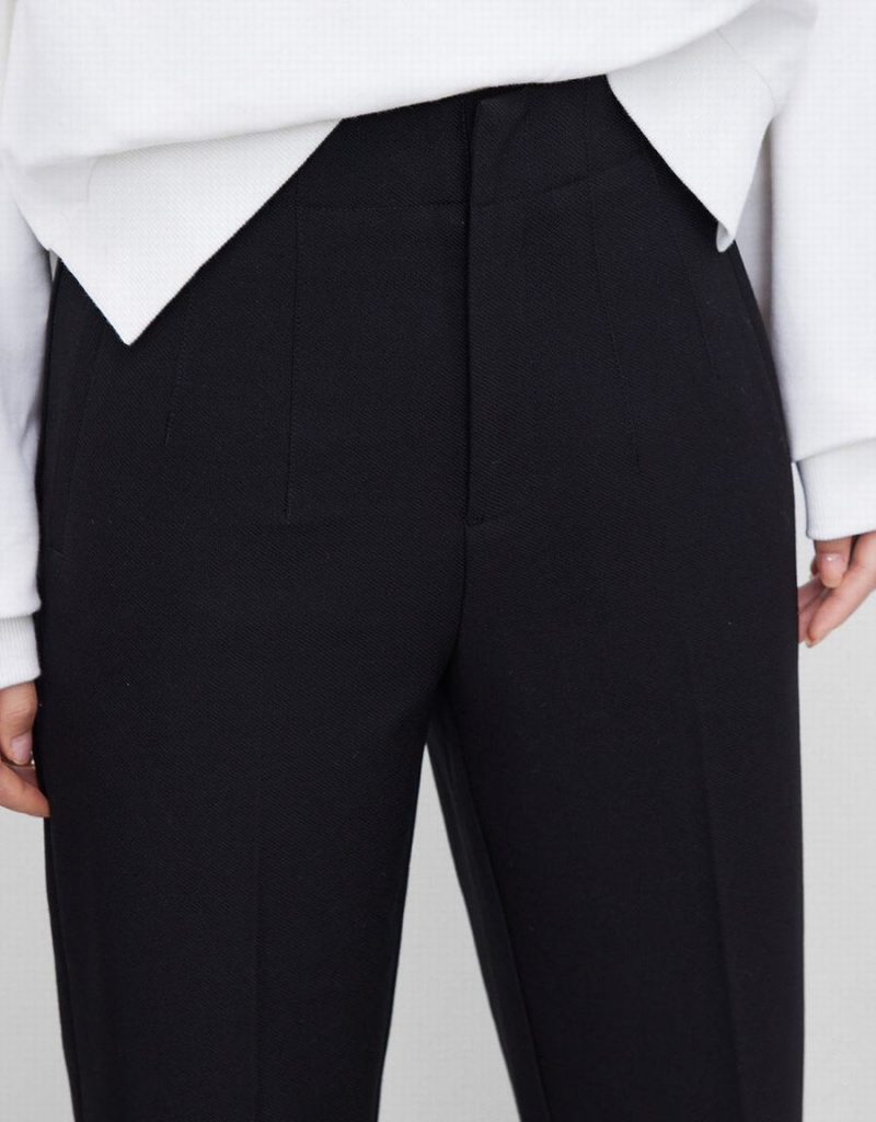 Pantalon Urban Revivo Directo Tailored Mujer Negros | LFT9494LE