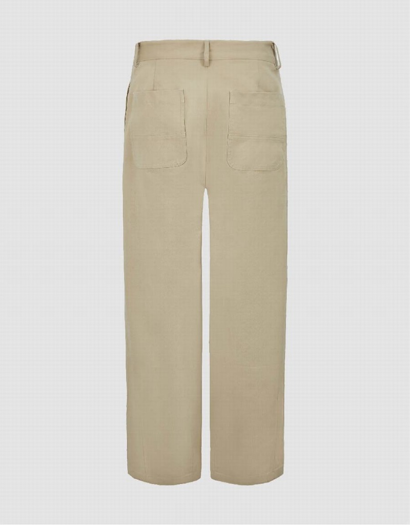 Pantalon Urban Revivo Directo With Rope Hombre Kaki | LYL5111RZ