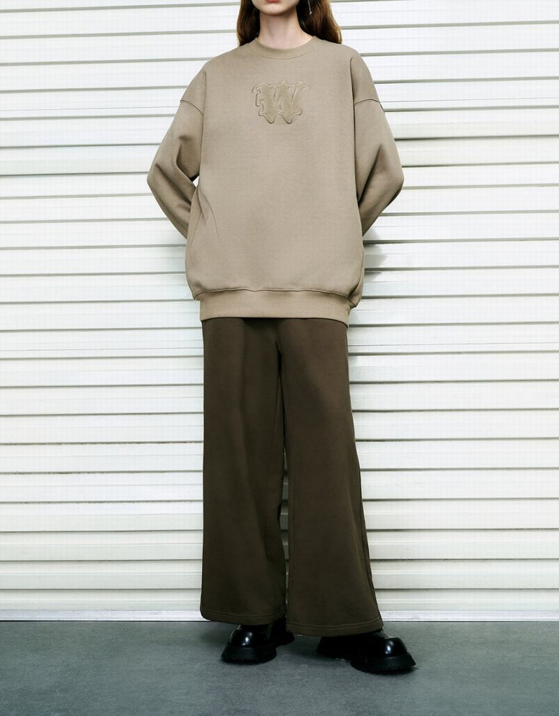 Pantalon Urban Revivo Drawstring Cintura De Punto Directo Mujer Verdes | IWD5941NU