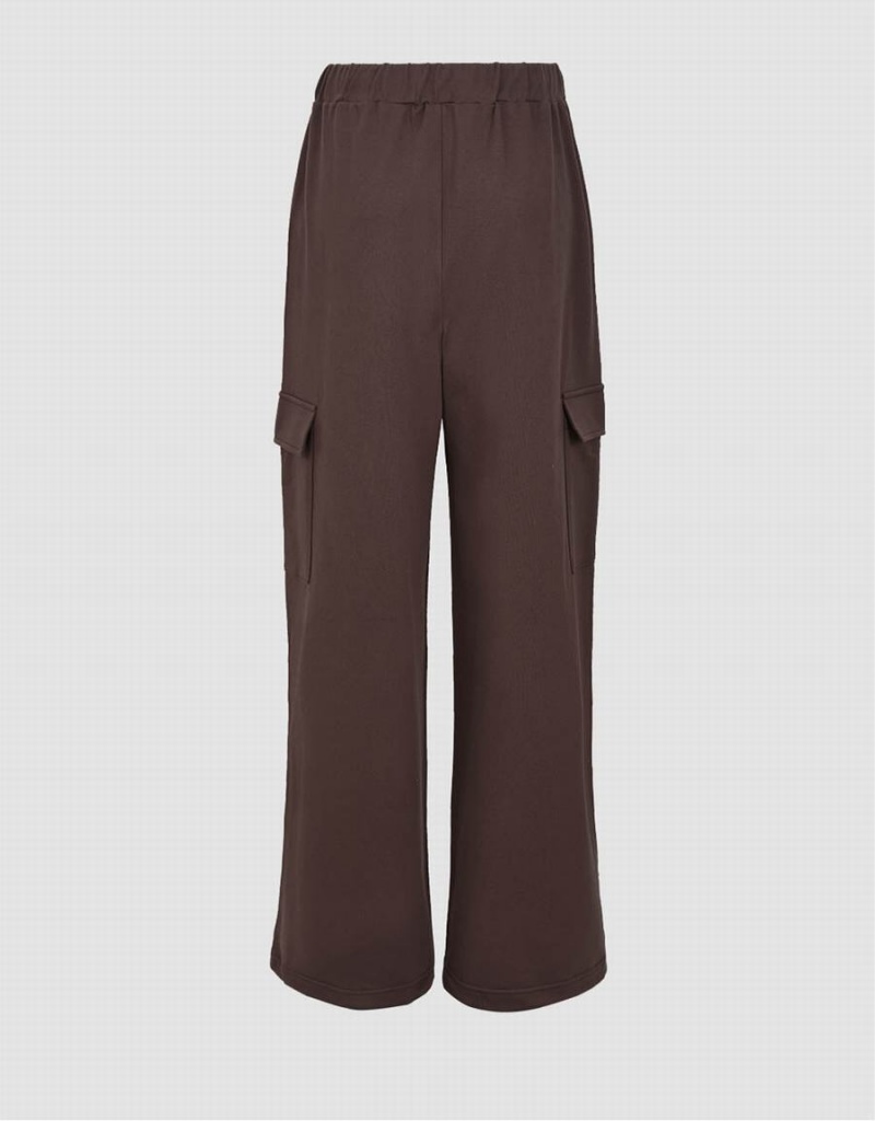Pantalon Urban Revivo Drawstring Cintura De Punto Directo Mujer Marrom | AWN5230LV