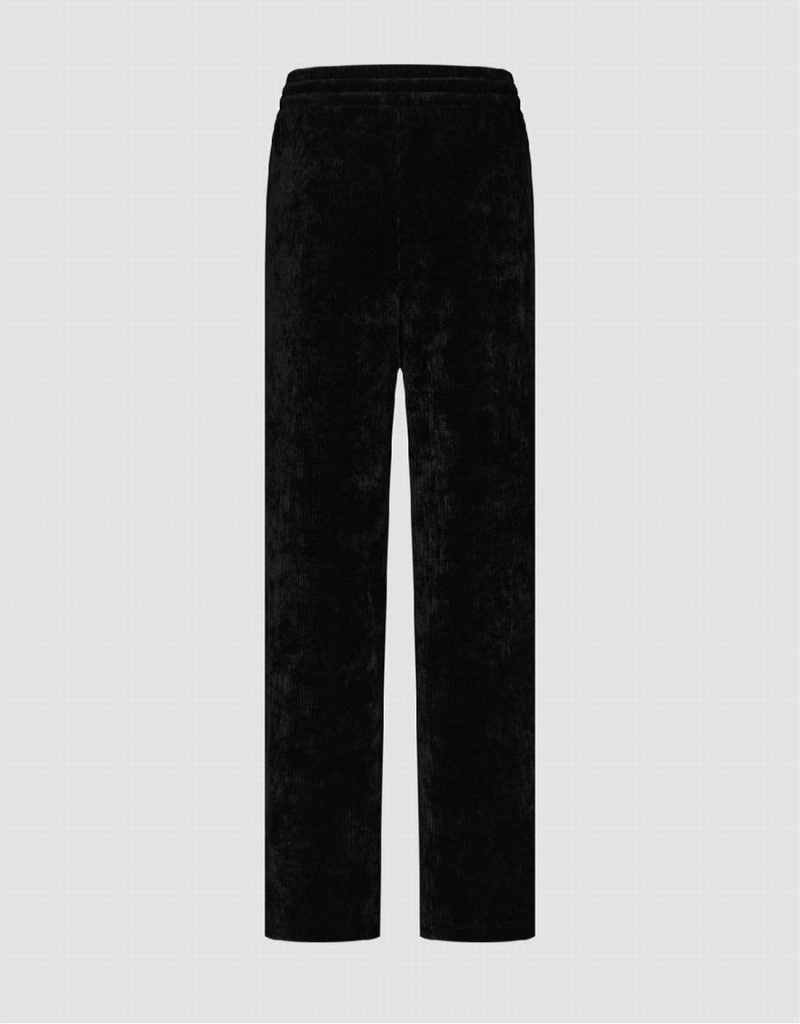 Pantalon Urban Revivo Drawstring Cintura De Punto Directo Mujer Negros | DFM4341GG