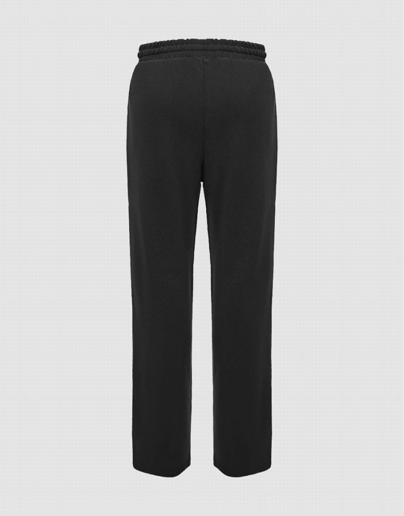 Pantalon Urban Revivo Drawstring Cintura De Punto Directo Mujer Grises Oscuro | MRE8290HM