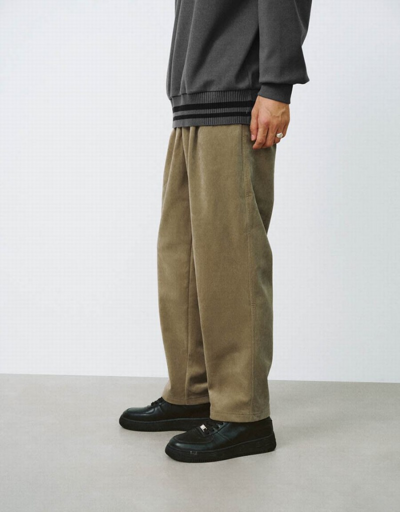 Pantalon Urban Revivo Drawstring Cintura Directo Hombre Verdes | ARH8010NA