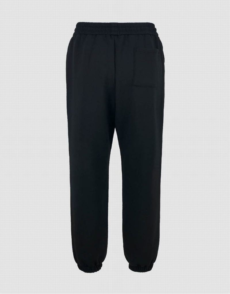 Pantalon Urban Revivo Drawstring Cintura De Punto Jogger Hombre Negros | INQ9252VH
