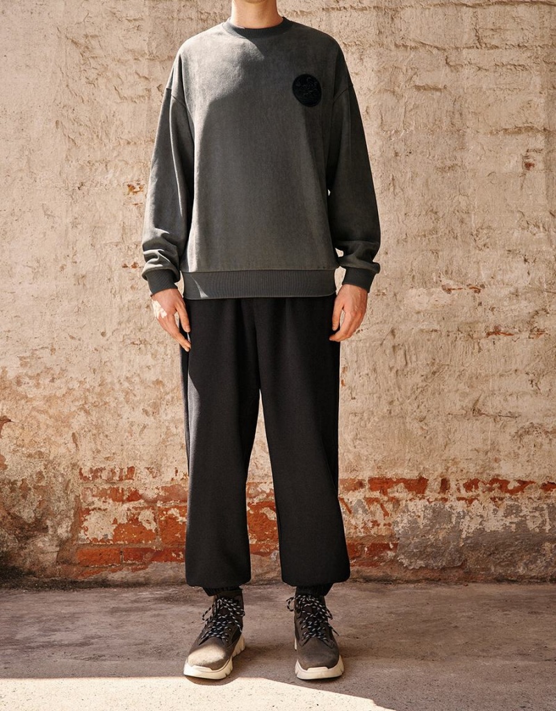 Pantalon Urban Revivo Drawstring Cintura Jogger Hombre Negros | CGD530FI