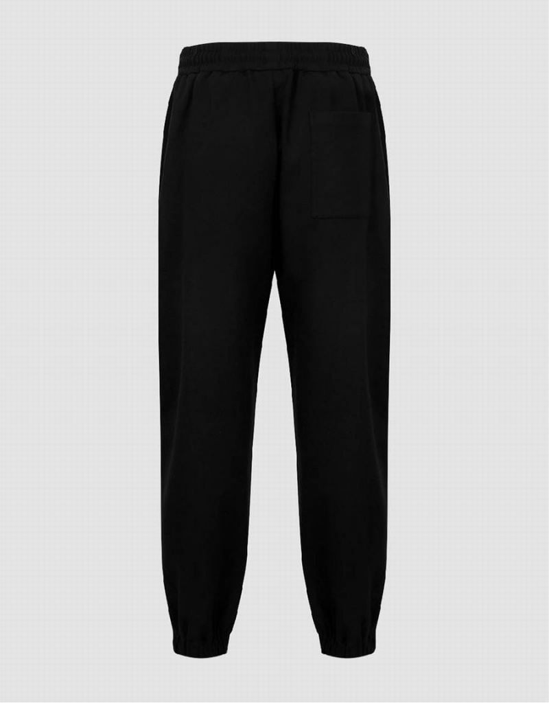 Pantalon Urban Revivo Drawstring Cintura Jogger Hombre Negros | CGD530FI
