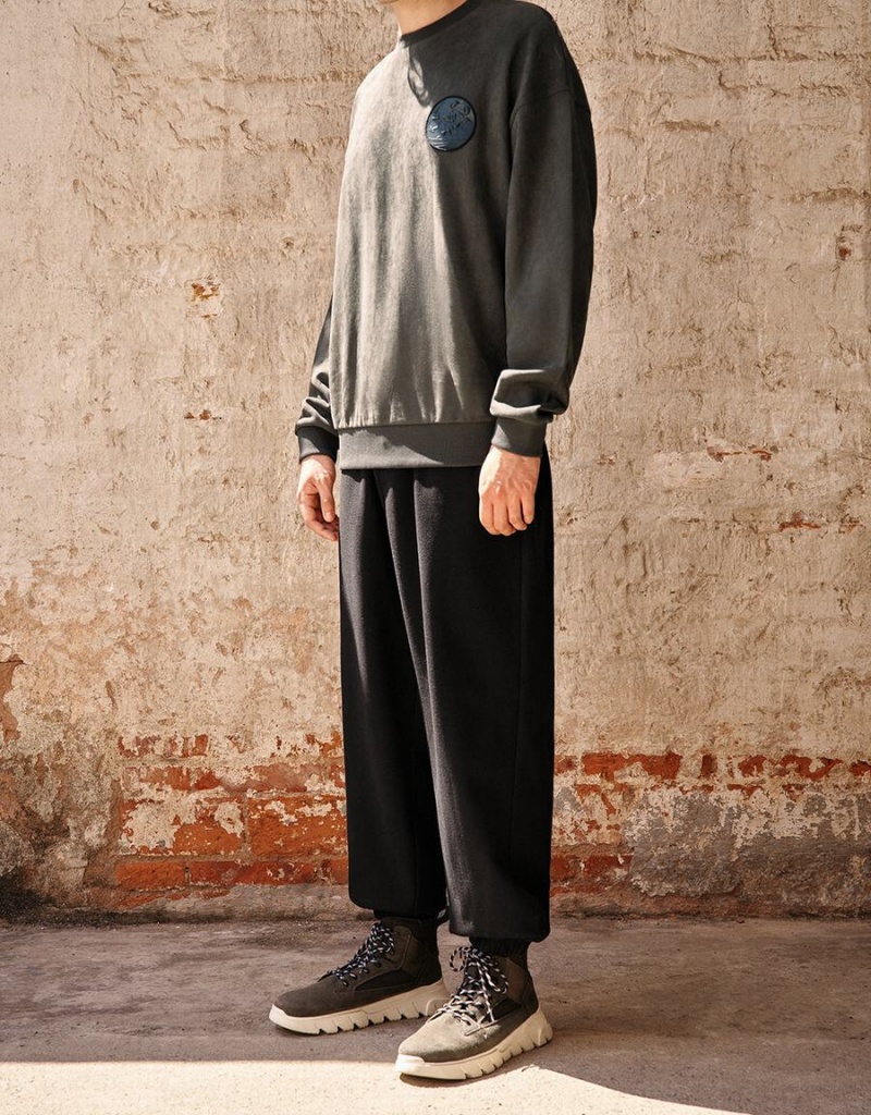 Pantalon Urban Revivo Drawstring Cintura Jogger Hombre Negros | CGD530FI