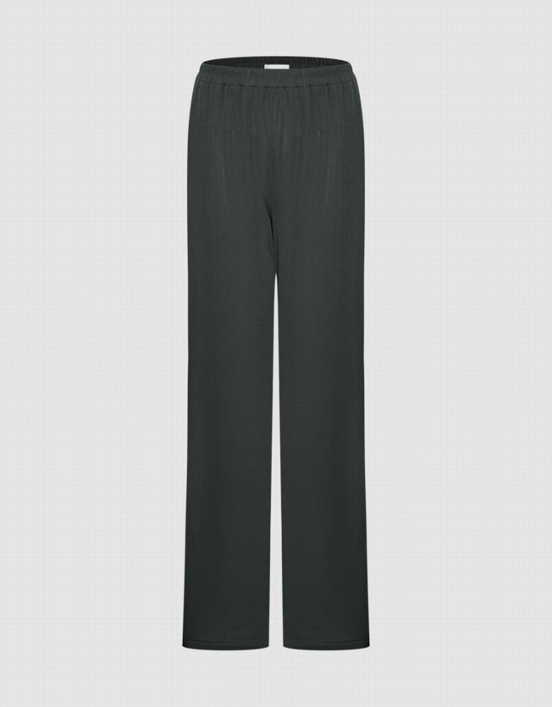 Pantalon Urban Revivo Elastic Cintura De Punto Directo Mujer Grises | GDN7654MG
