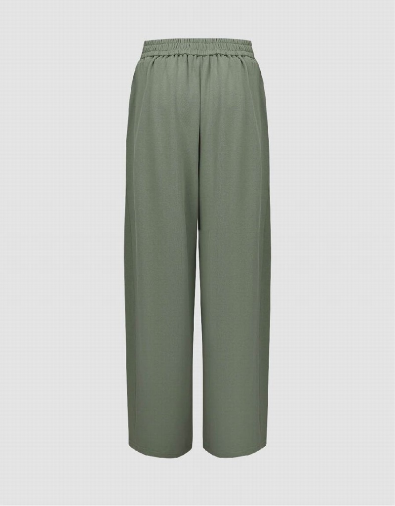Pantalon Urban Revivo Elastic Cintura De Punto Carrot Fit Mujer Verdes | VUN1720OO