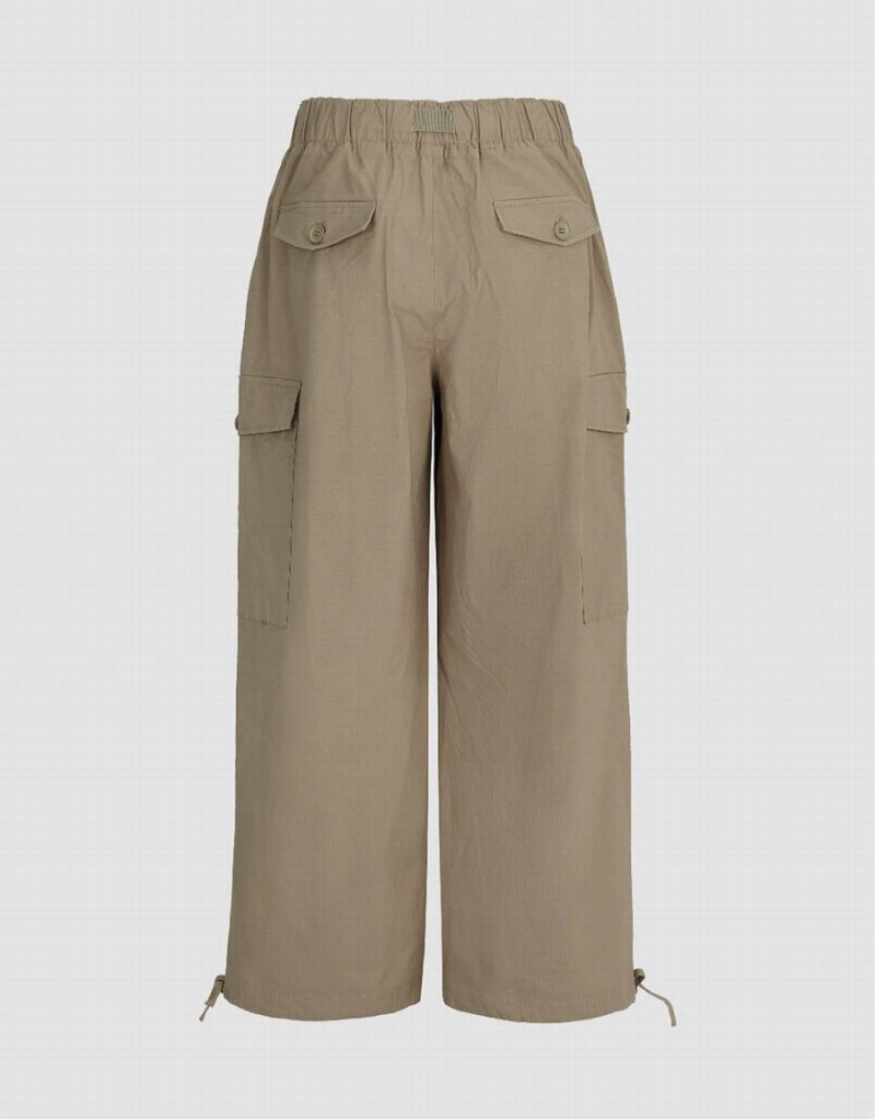 Pantalon Urban Revivo Elastic Cintura Jogger With Belt Hombre Kaki | BHY7187OQ