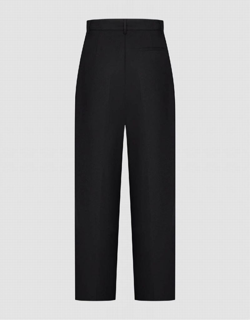 Pantalon Urban Revivo Tailored Anchos-Leg Mujer Negros | YXW5751UK