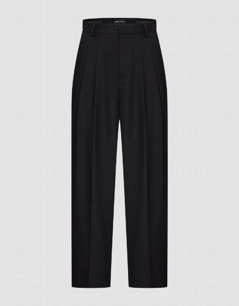 Pantalon Urban Revivo Tailored Anchos-Leg Mujer Negros | YXW5751UK