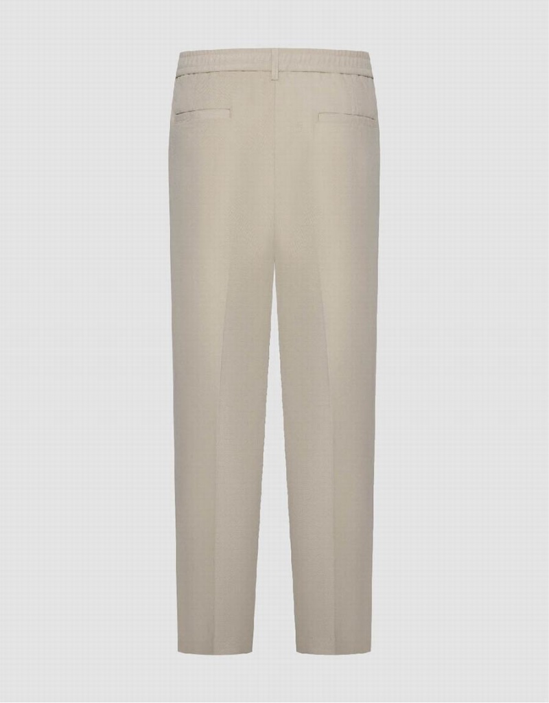 Pantalon Urban Revivo Tailored Carrot Fit Hombre Kaki | RHQ2688XS