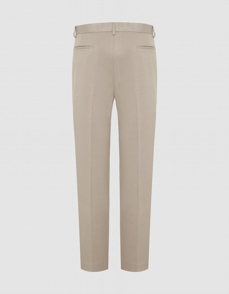 Pantalon Urban Revivo Tailored Directo Hombre Kaki Grises | AEB8883LG