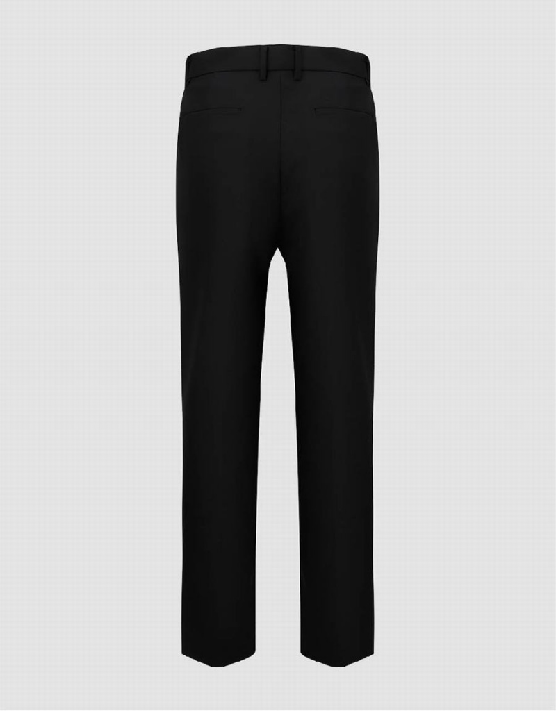 Pantalon Urban Revivo Tailored Flaco Hombre Negros | TJD3771OP