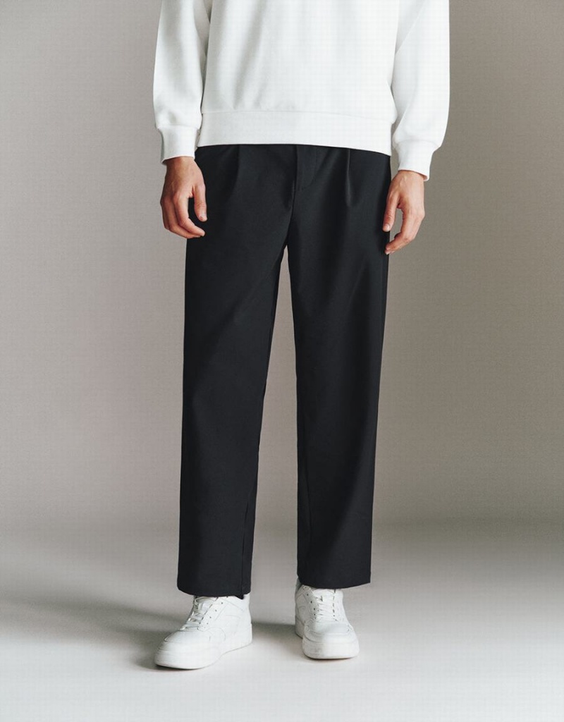 Pantalon Urban Revivo Thin Carrot Fit Hombre Negros | EGY6495ID