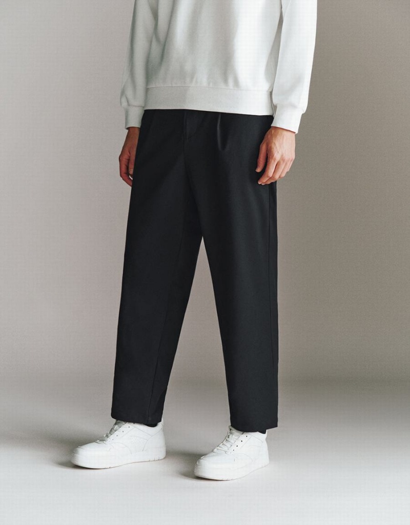 Pantalon Urban Revivo Thin Carrot Fit Hombre Negros | EGY6495ID