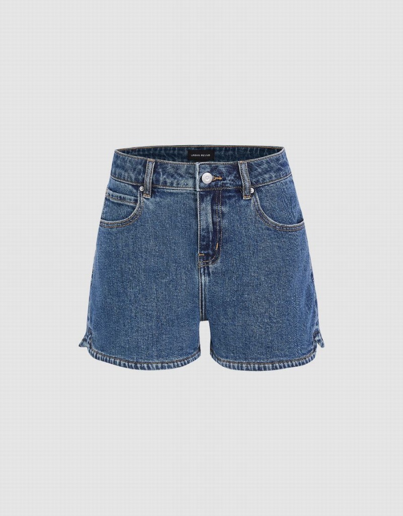 Short Urban Revivo Denim Mujer Azules | DRV2927LJ