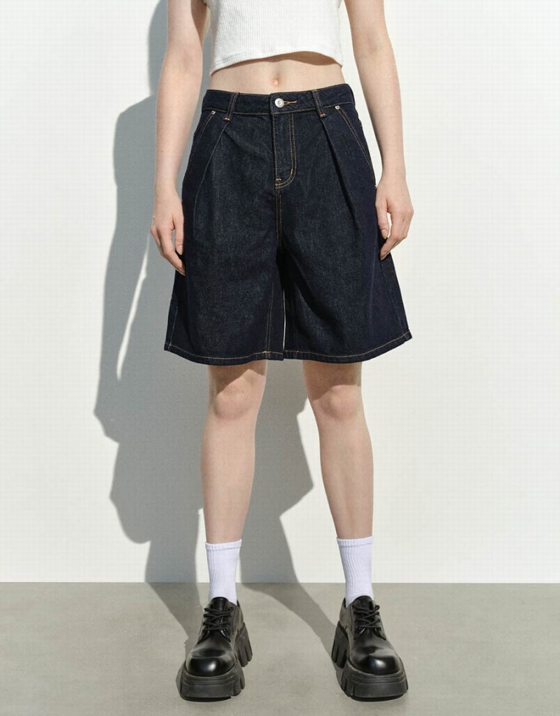 Short Urban Revivo Denim Mujer Azules | EZN1268EE