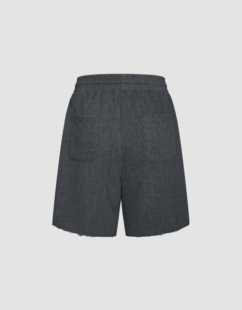 Short Urban Revivo Drawstring Cintura Cut-Out Mujer Grises | UKT7968JR